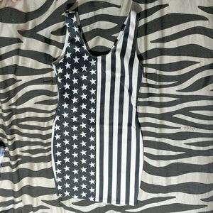 Navy blue American flag dress